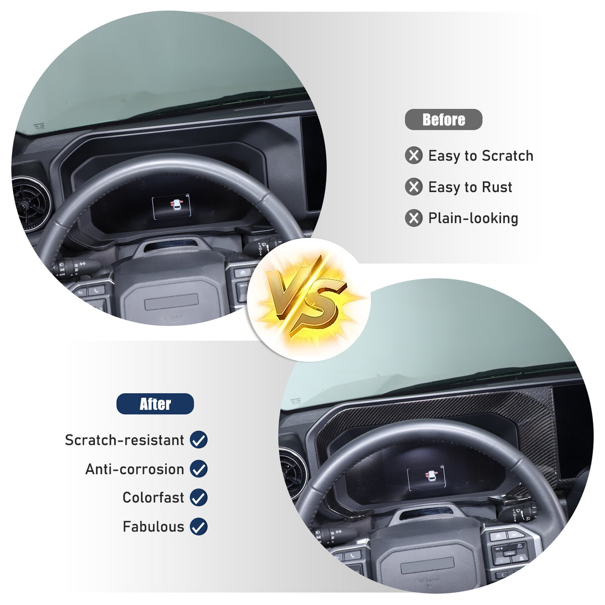 Real Carbon Fiber Dashboard Instrument Trim For Land Cruiser Prado LC250 24+ 22