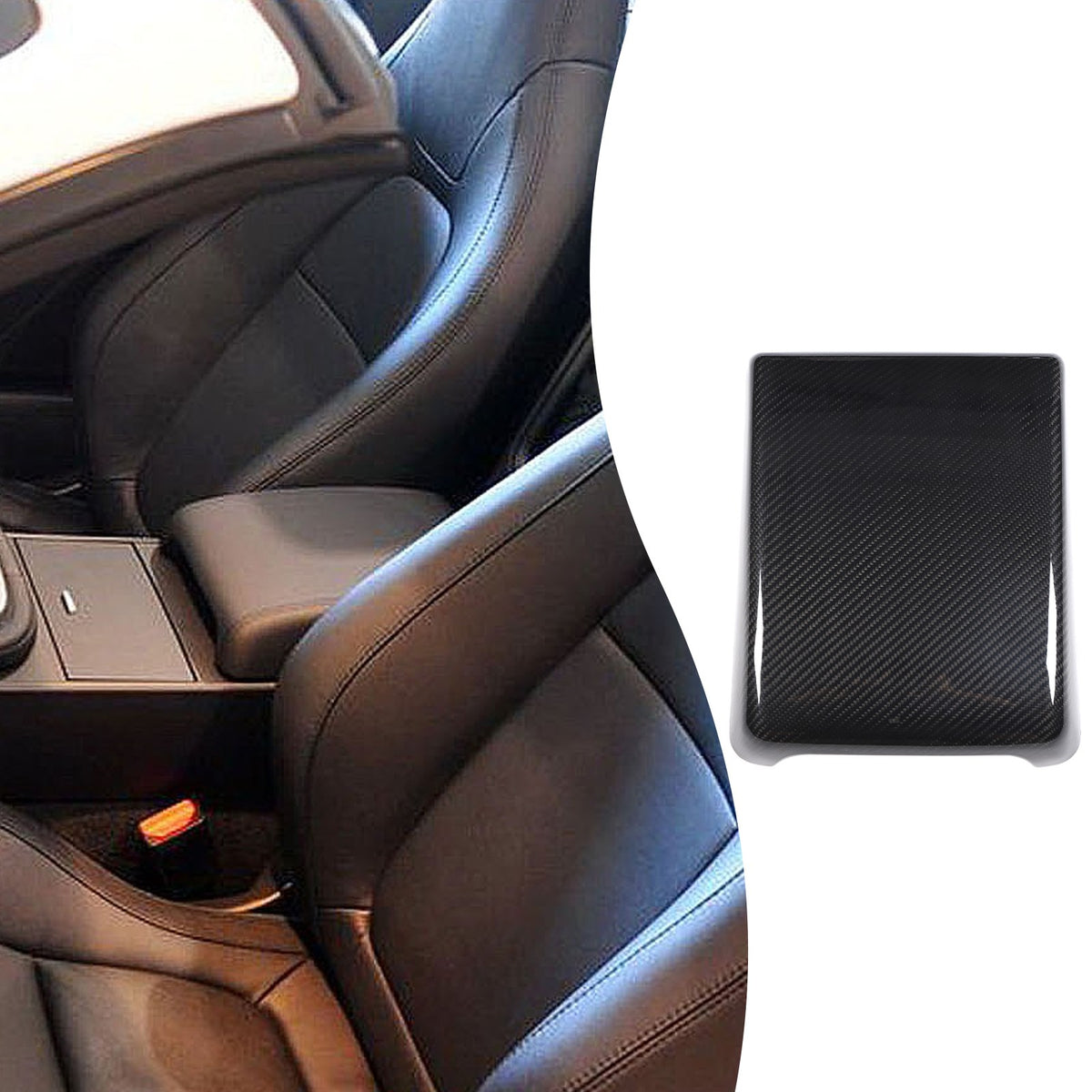 Real Carbon Fiber Center Console Armrest Box Cover For Jaguar F-Type X152 2013+ 9