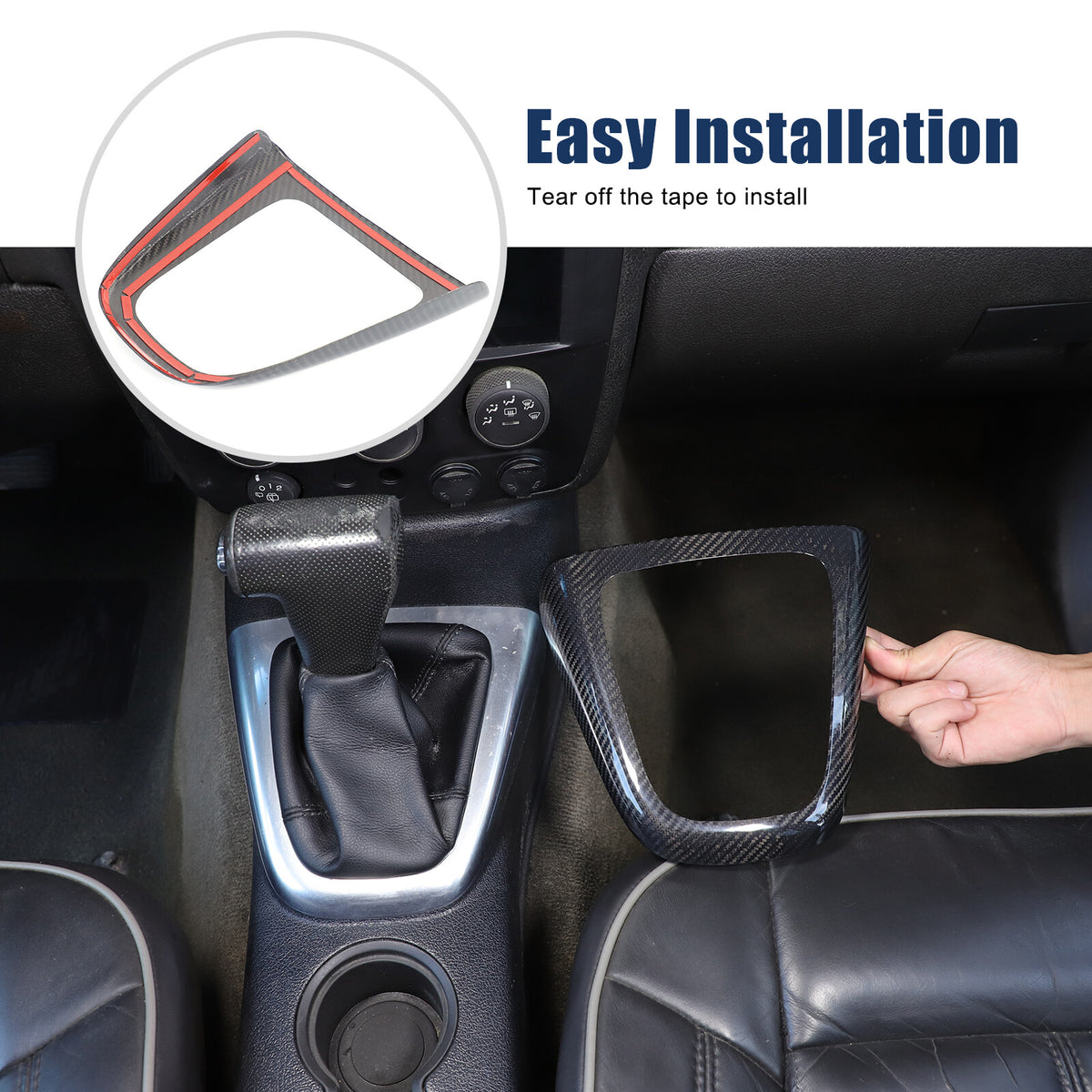 Real Carbon Fiber Center Console Gear Shift Panel Cover For Hummer H3 2005-2009 19
