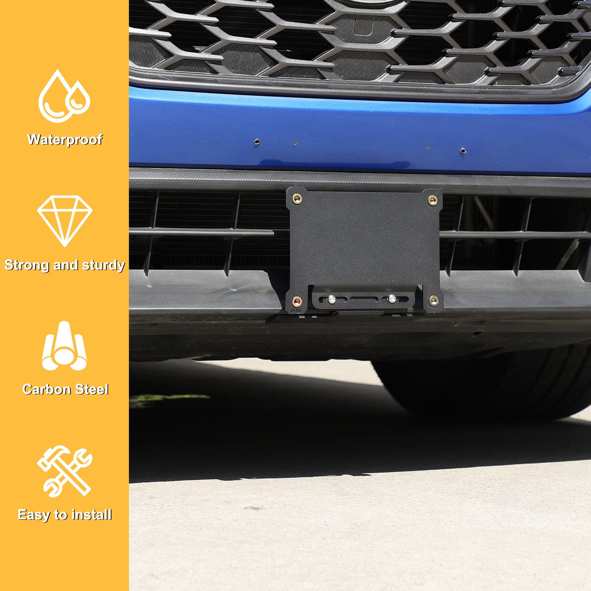 Carbon Steel Front License Plate Bracket For Subaru WRX 2022+ US Version US 9