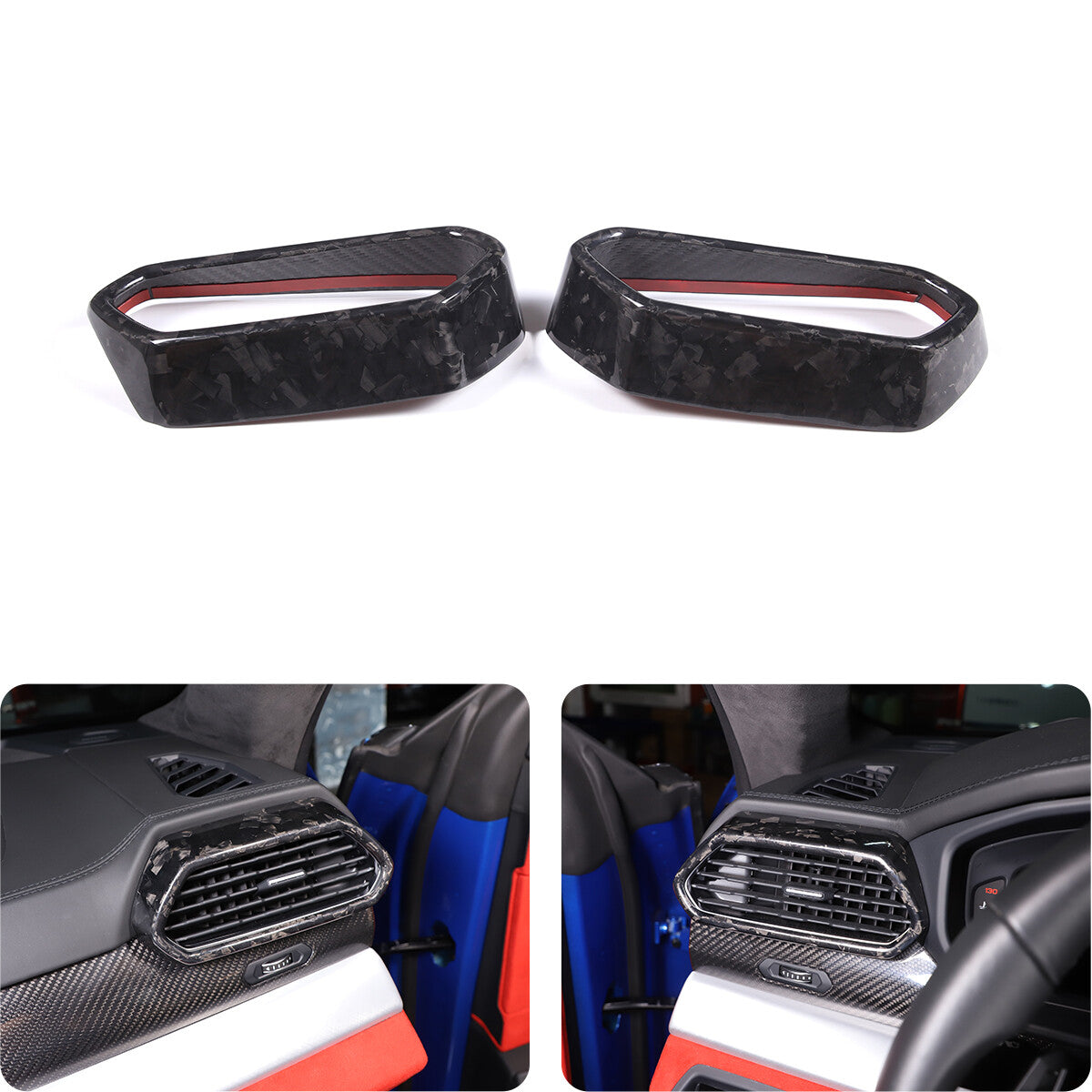 Forged Real Carbon fiber Interior Center Trim Kit Set For Lamborghini URUS 18-23 11