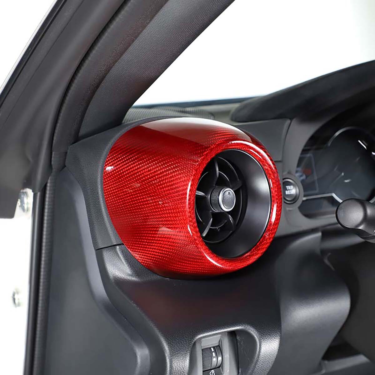 Red Real Carbon Fiber Interior Center Console Trim Set Kit For Subaru BRZ 22+ 191