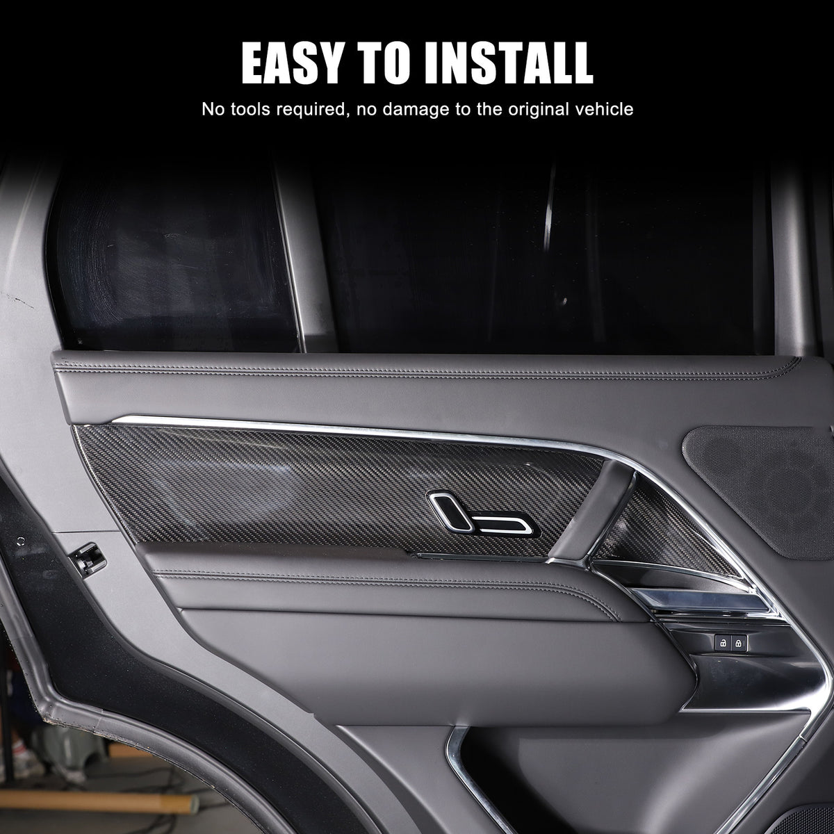Real Carbon Fiber Interior Door Panel Cover Trim for LR Range Rover Sport 23-24 20
