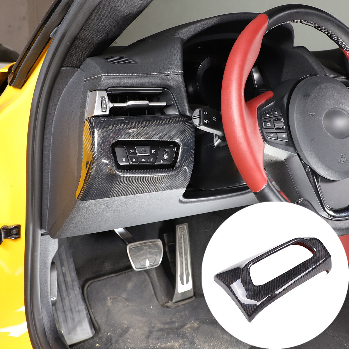 Real Carbon Fiber Full Interior Set Decor Trim Kit For Toyota Supra A90 MK5 19+ 175