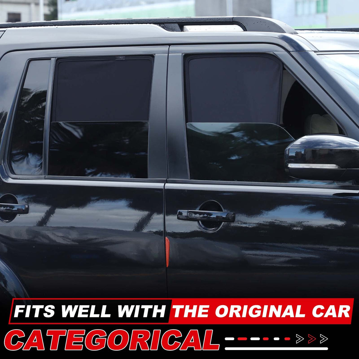 Full Car Window Screen Sun Shade Mesh Cover Windshield For LR Discovery 4 L319 9
