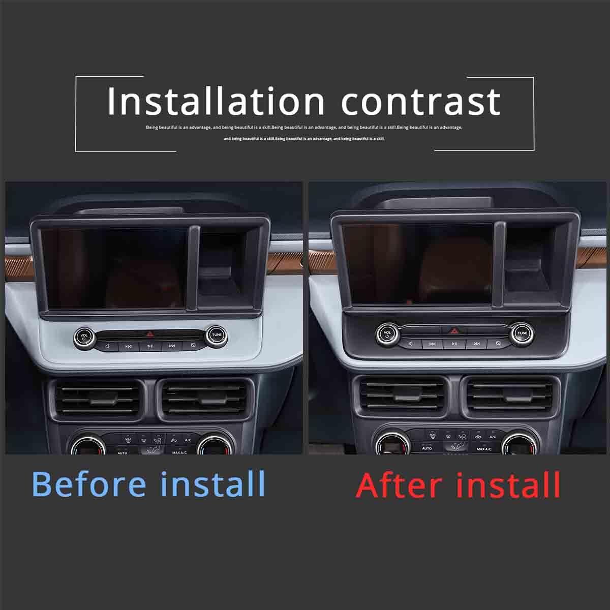 Matte Black Full Interior Set Panel Decor Cover Trim Kit For Ford Maverick 22-24 75