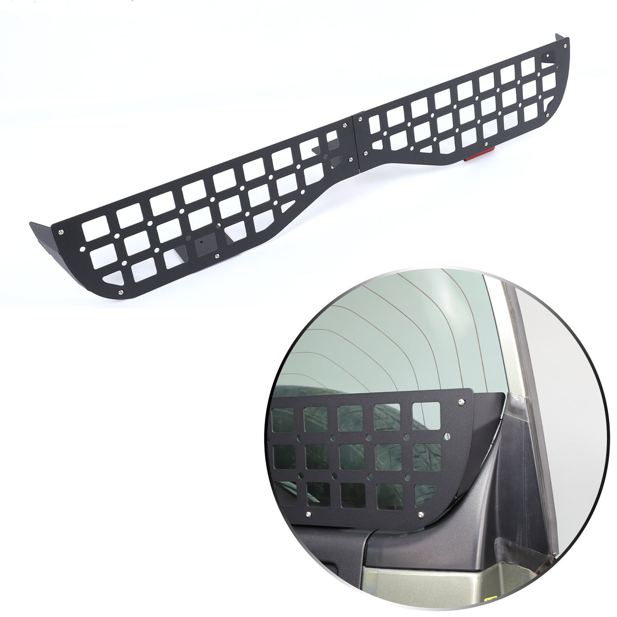 Alloy Tailgate Window Storage Fence Molle Panel Rack For LR Defender L663 2020+ 18