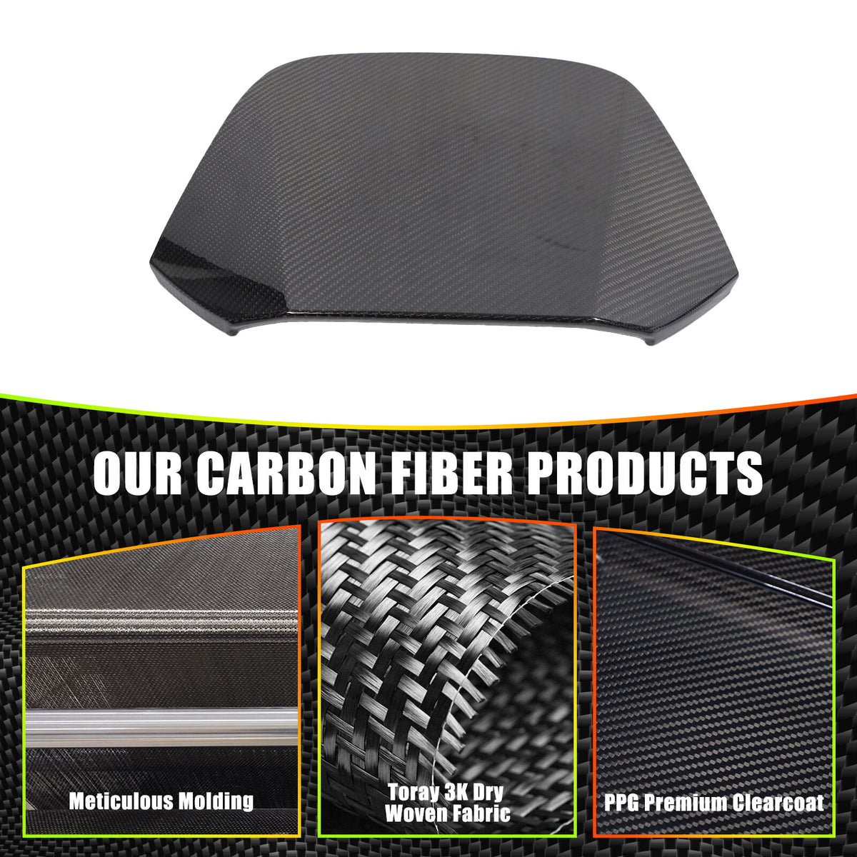Real Carbon Fiber Center Dashboard Upper Cover Trim For Subaru WRX STI VB 22-24 21