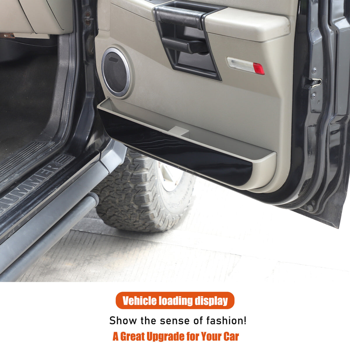 Piano Black Door Interior Anti-kick Panel Trim Sticker for Hummer H2 2003-2007 16