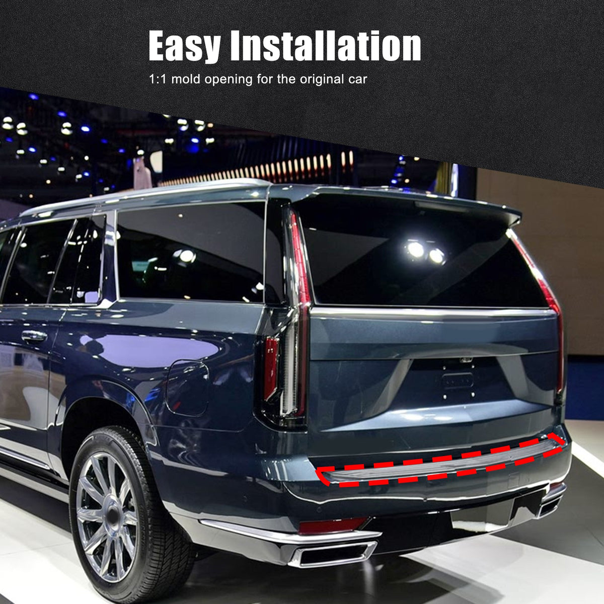 Real Carbon Fiber Rear Emblem Trim For Cadillac Escalade 2021-2023 19