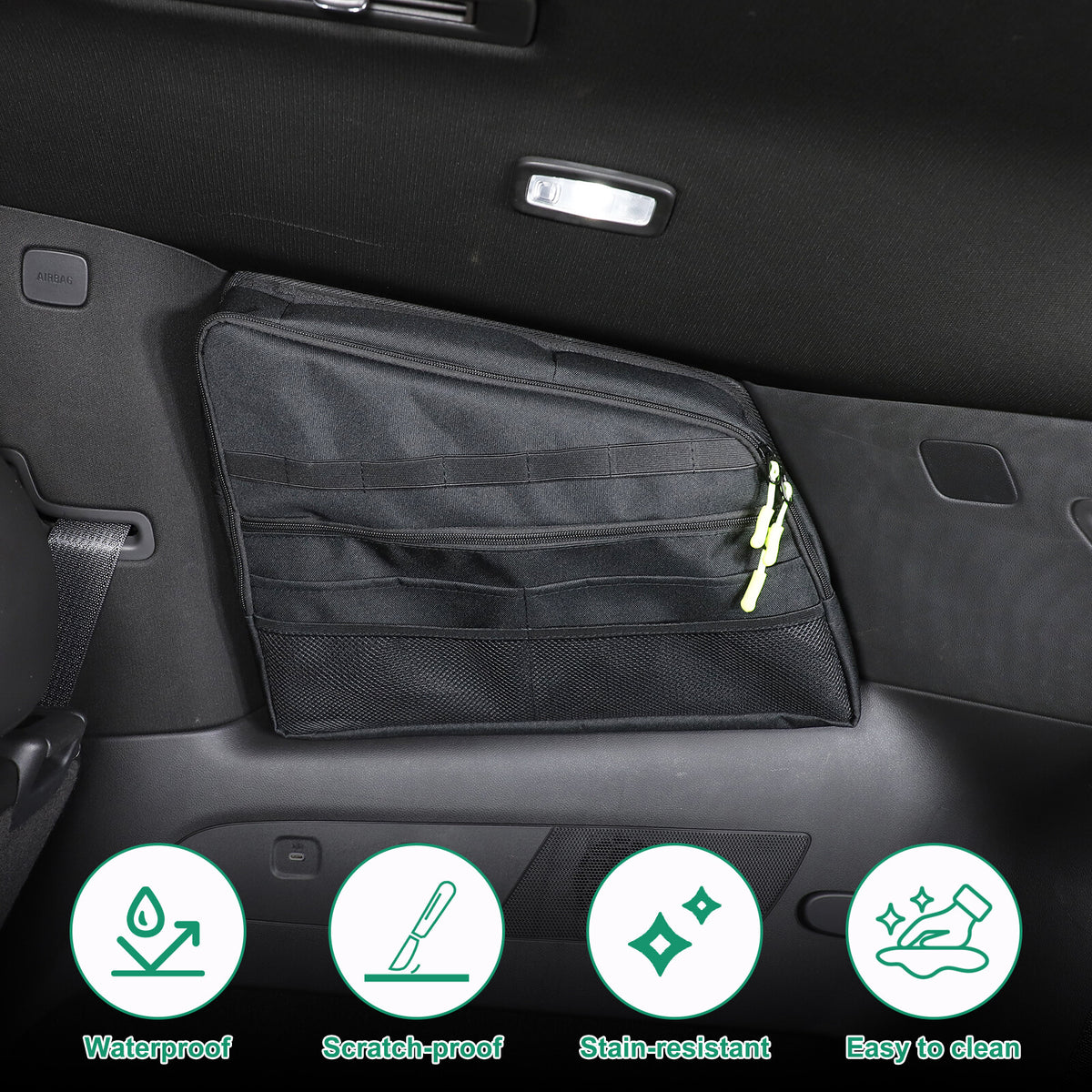Rear Trunk Left Side Window Storage Bag Organizer For Cadillac XT6 20-24 11