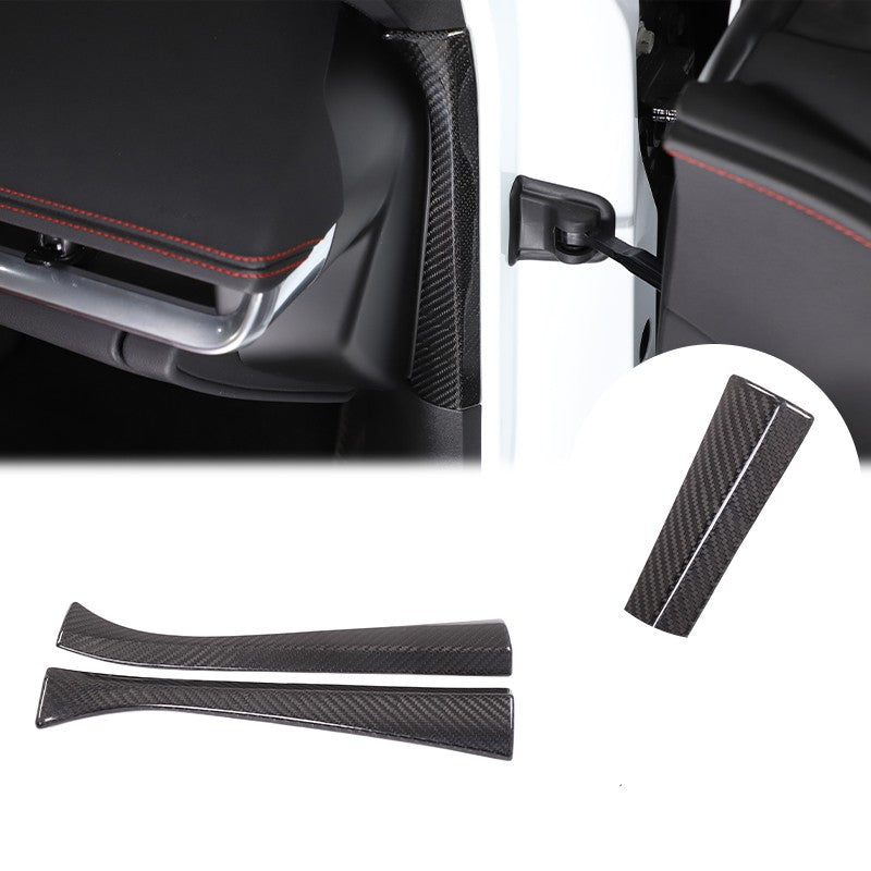 Real Carbon Fiber Inner Interior Door Pillar Trim For Corvette C8 2020+ 23
