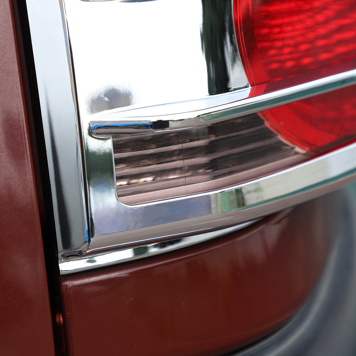 Chrome Silver Rear Tail Light Lamp Cover Trim For 2007-2014 Toyota FJ Cruiser 2