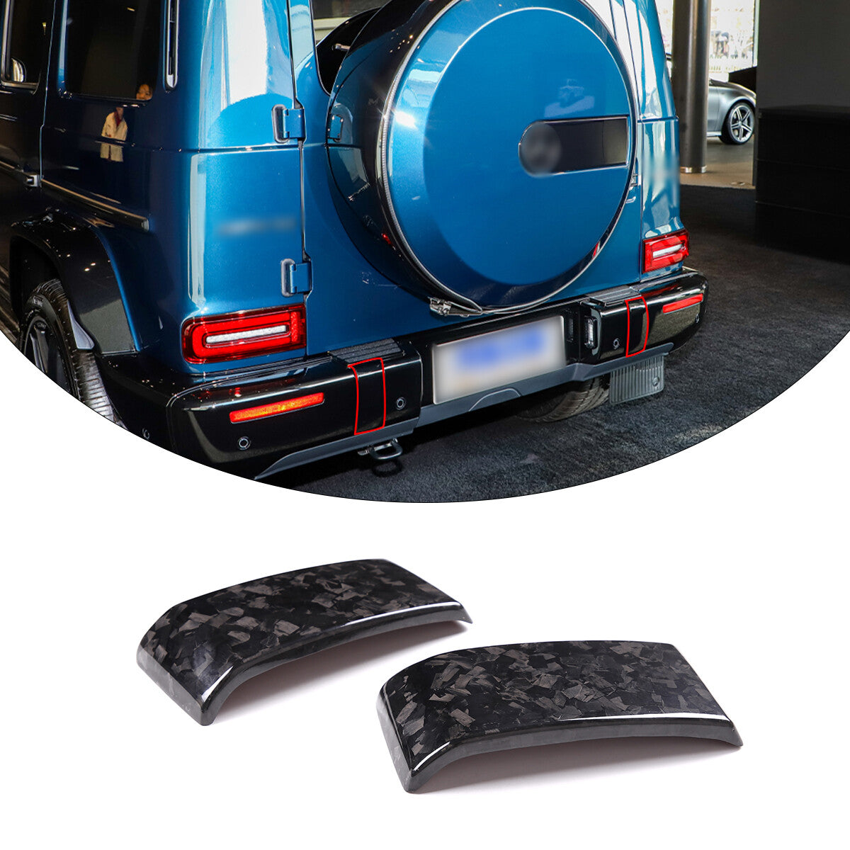 Rear Bumper Pad Cover Left Right Grille Trim For Benz G-Class/G63 2019-20 22