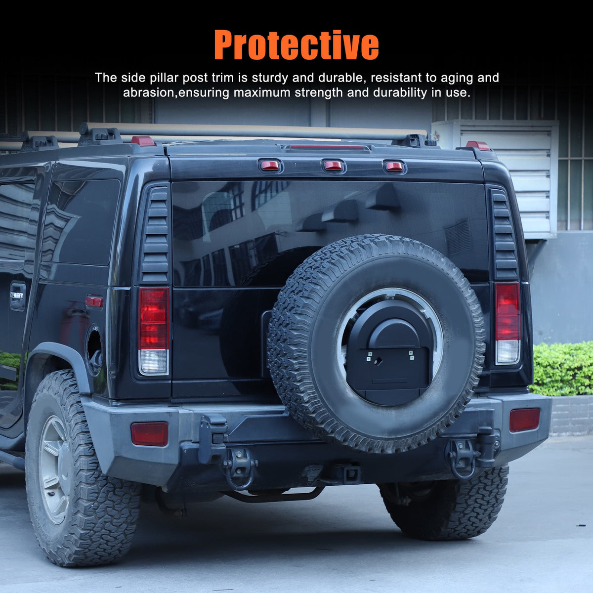 Matte Balck Rear License Plate Bracket Spare Tire Carrier For Hummer H2 03-09 20