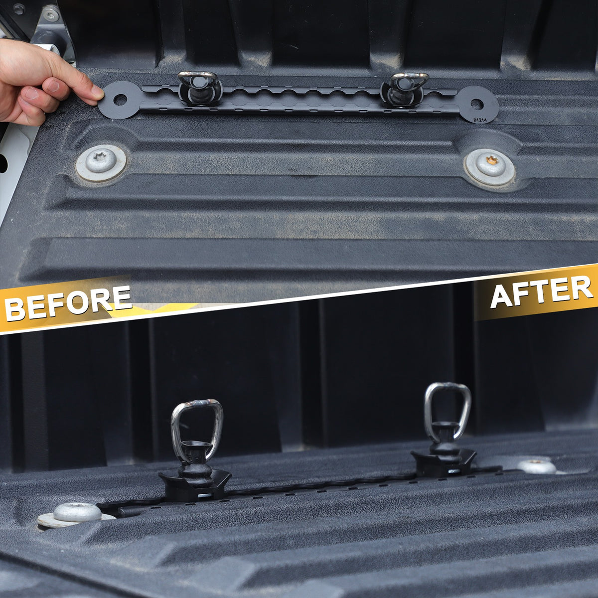 Rear Bed Side Expansion Slide Rails Bed Tie-Down Rails For Toyota Tundra 22+ US 3
