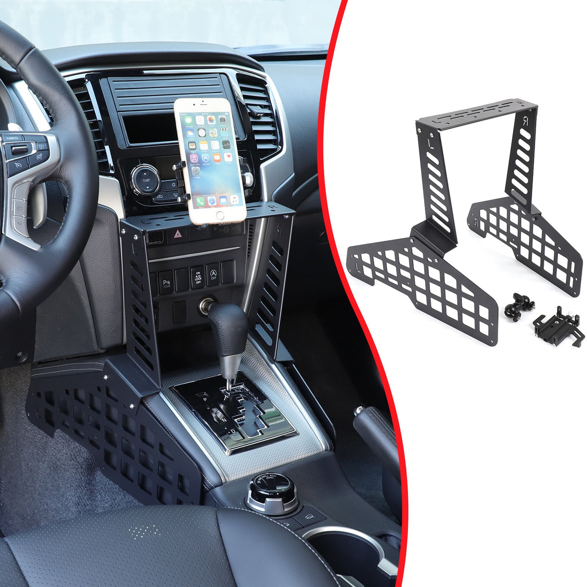 Off Road Molle Panel Digital Device Mount For Mitsubishi L200 Triton 19-23 10