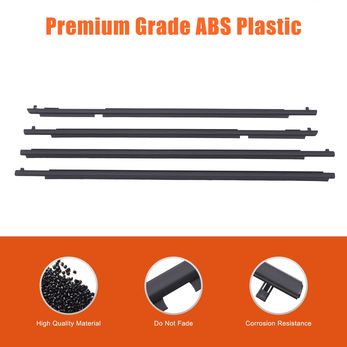 Replacement Rubber Window Outer Seal Strip For Toyota Prado LC150 2010-2020 US 17
