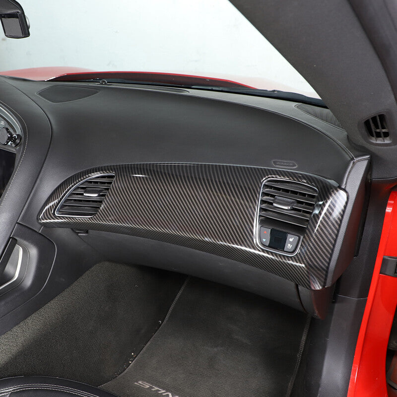 ABS Carbon Fiber Interior Center Console Panel Trim Set For Corvette C7 2014-19 - Variants 1-5 27