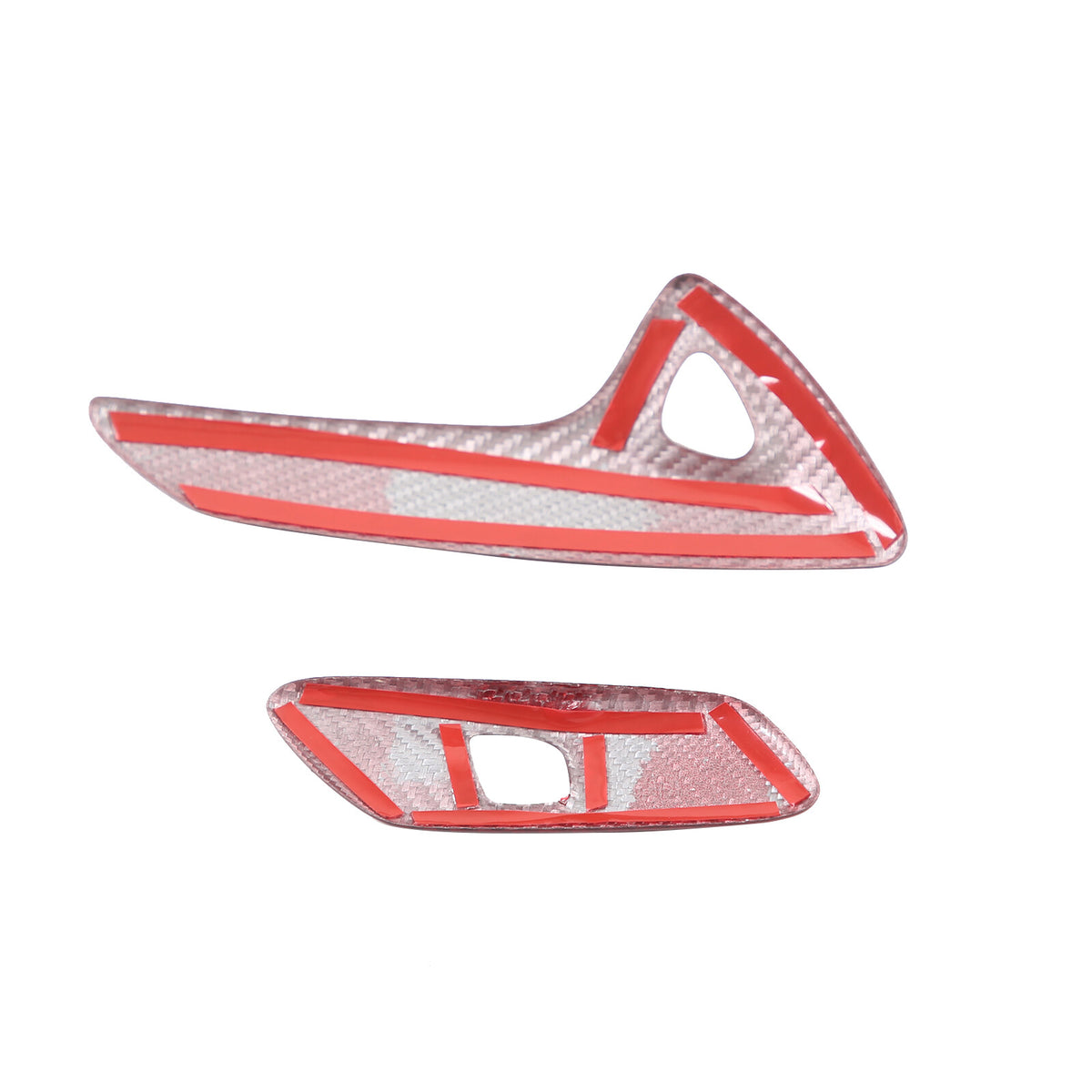 Red Real Carbon Fiber Interior Center Full Trim Set Kit For Corvette C7 2014-19 - Variants 1-5 62
