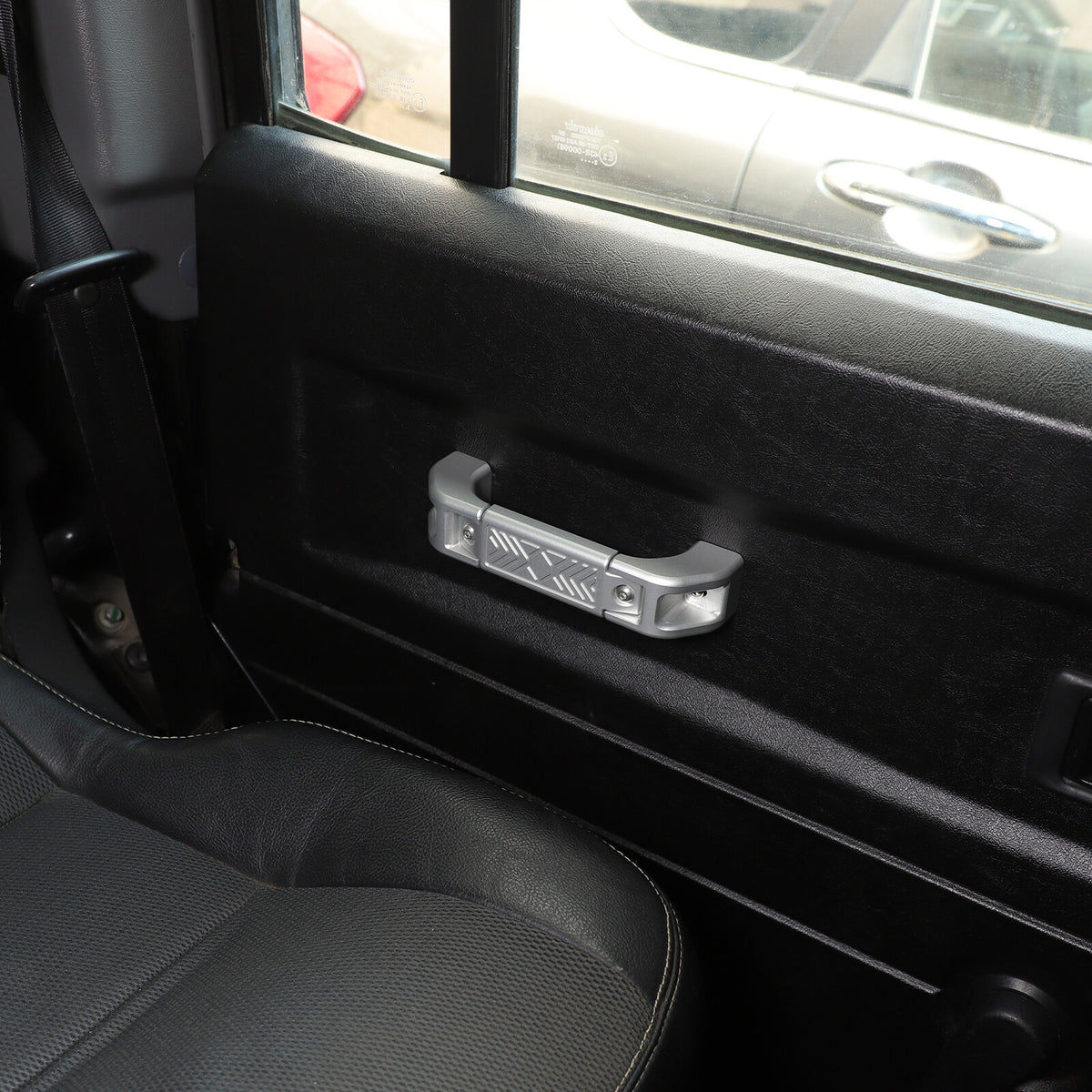 Mecha Silver Replacement Interior Door Handle Grab For LR Defender L316 2004-18 5