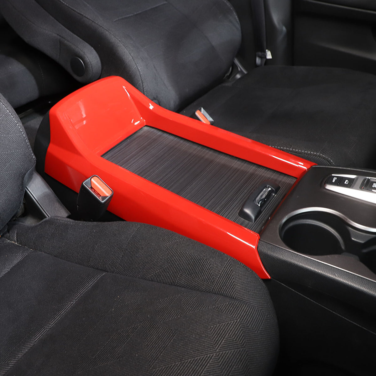 ABS Red Center Console Armrest Box Side Panel Trim for Honda Pilot 2015-22 5