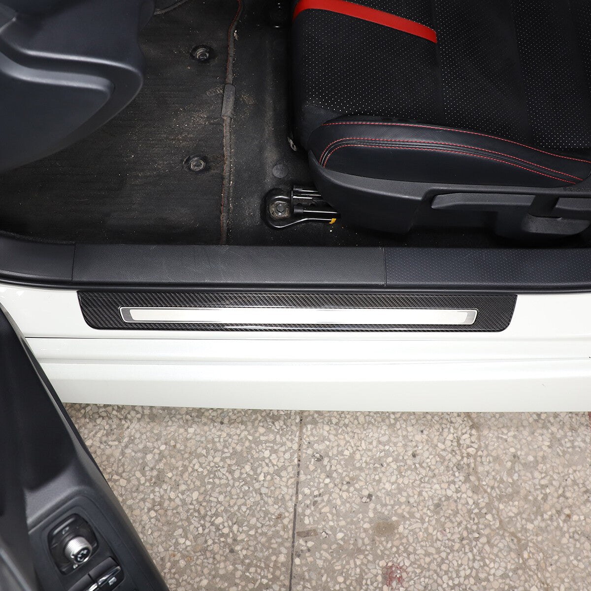 Carbon Fiber Hollow External Door Sill Cover Trim Strip For Subaru BRZ 2022-23 4