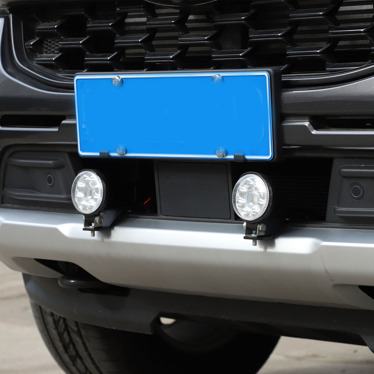 Steel Front Grille Searchlight Mount Bracket For Ford Ranger T9 P703 2023-24 6