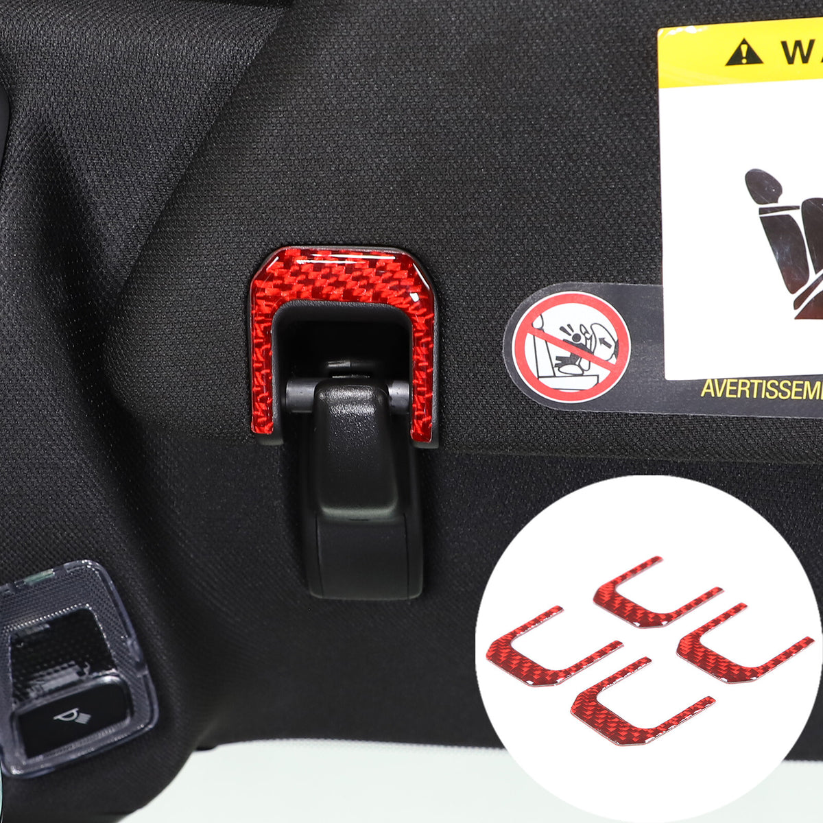 Red Soft Carbon Fiber Interior Decor Trim Kit Cover Set For Corvette C8 20-25 133