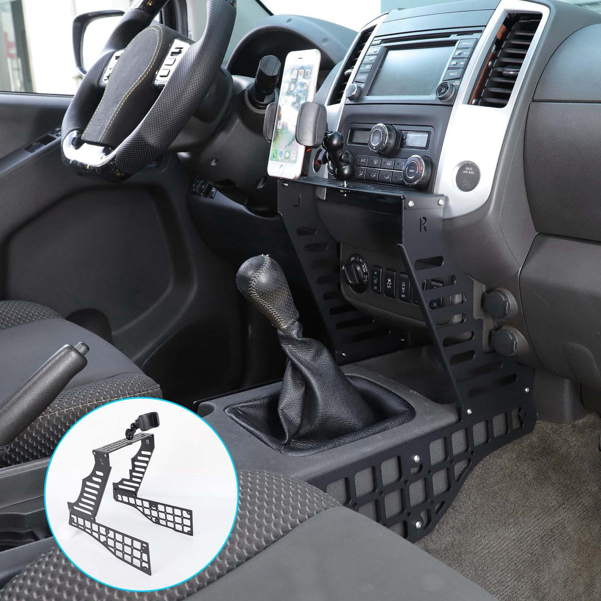 Center Molle Panel Digital Device Mount Clip For Nissan Frontier D40 2009-2017 22