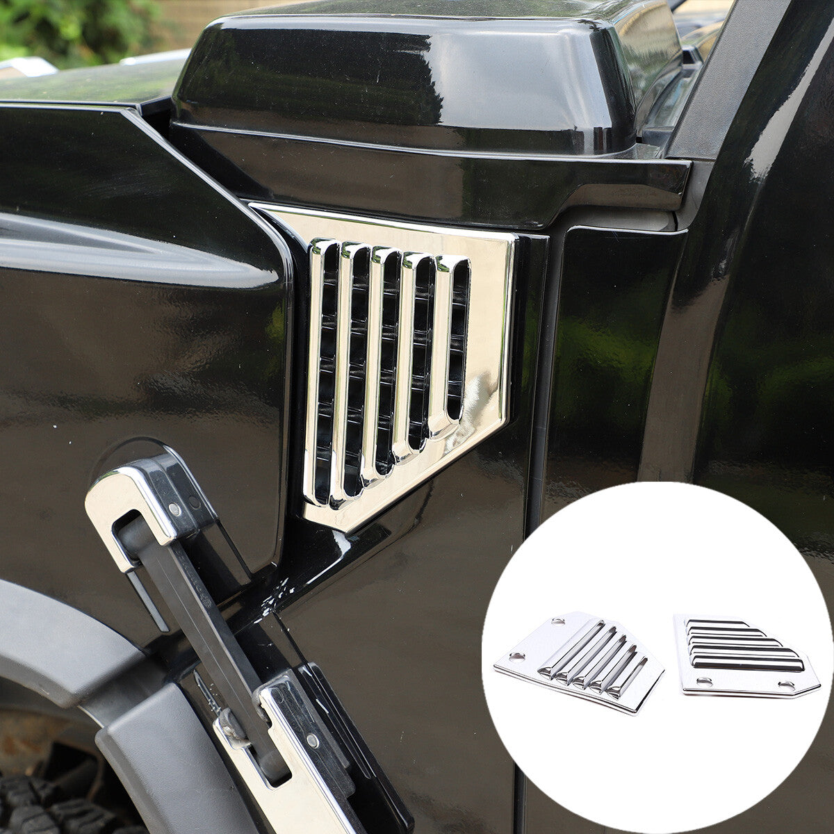 Silver Chrome Exterior Door Handle Mirror Hood Vent Trim Kit For Hummer H2 03-09 79