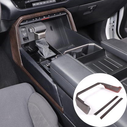 Oak Grain ABS Center Console Side Trim For Toyota Tundra Sequoia 2022-2026 US 1