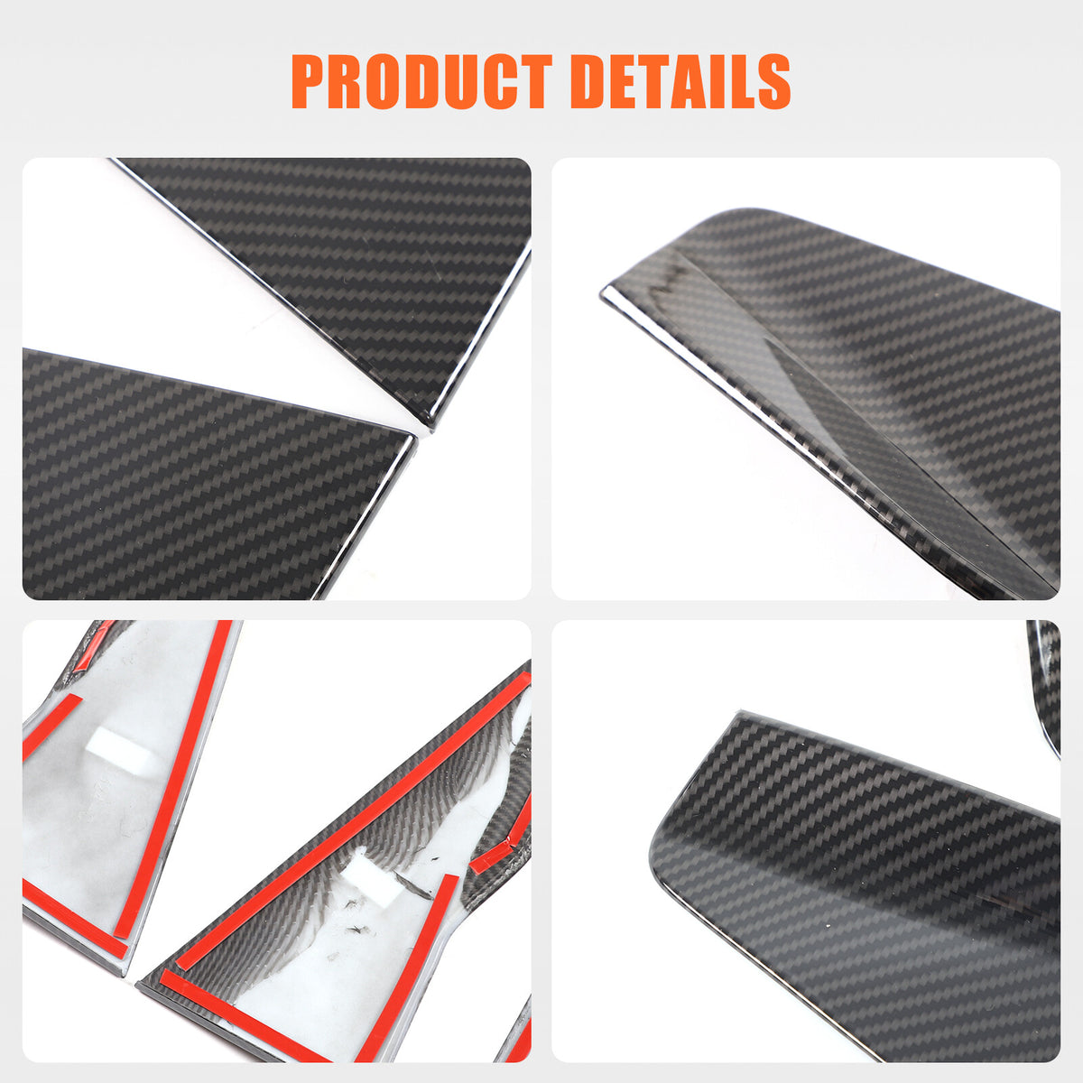 ABS Carbon Fiber Front Side Vent Fender Cover Trim For BMW 5 Series G60 i5 2024+ 10