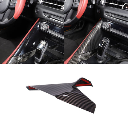 ABS Carbon Fiber Interior Gear Shift Panel Side Trim For Toyota Supra 19-24 9