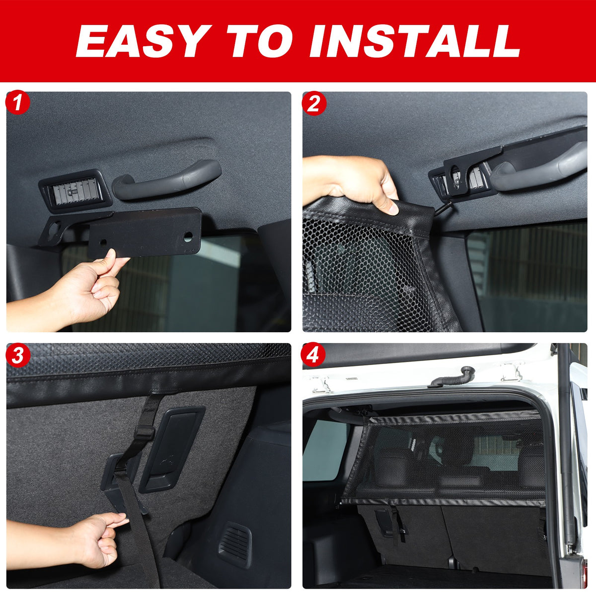 Trunk Safety Isolation Protection Net For Toyota Land Cruiser LC250 Prado 2024+ 7