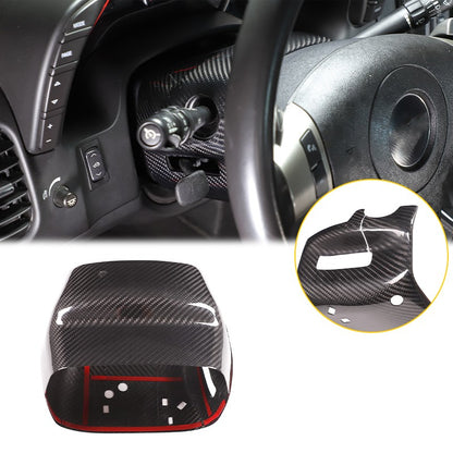 Real Dry Carbon Fiber Steering Wheel Base Lower Trim For Corvette C6 2005-2013 2