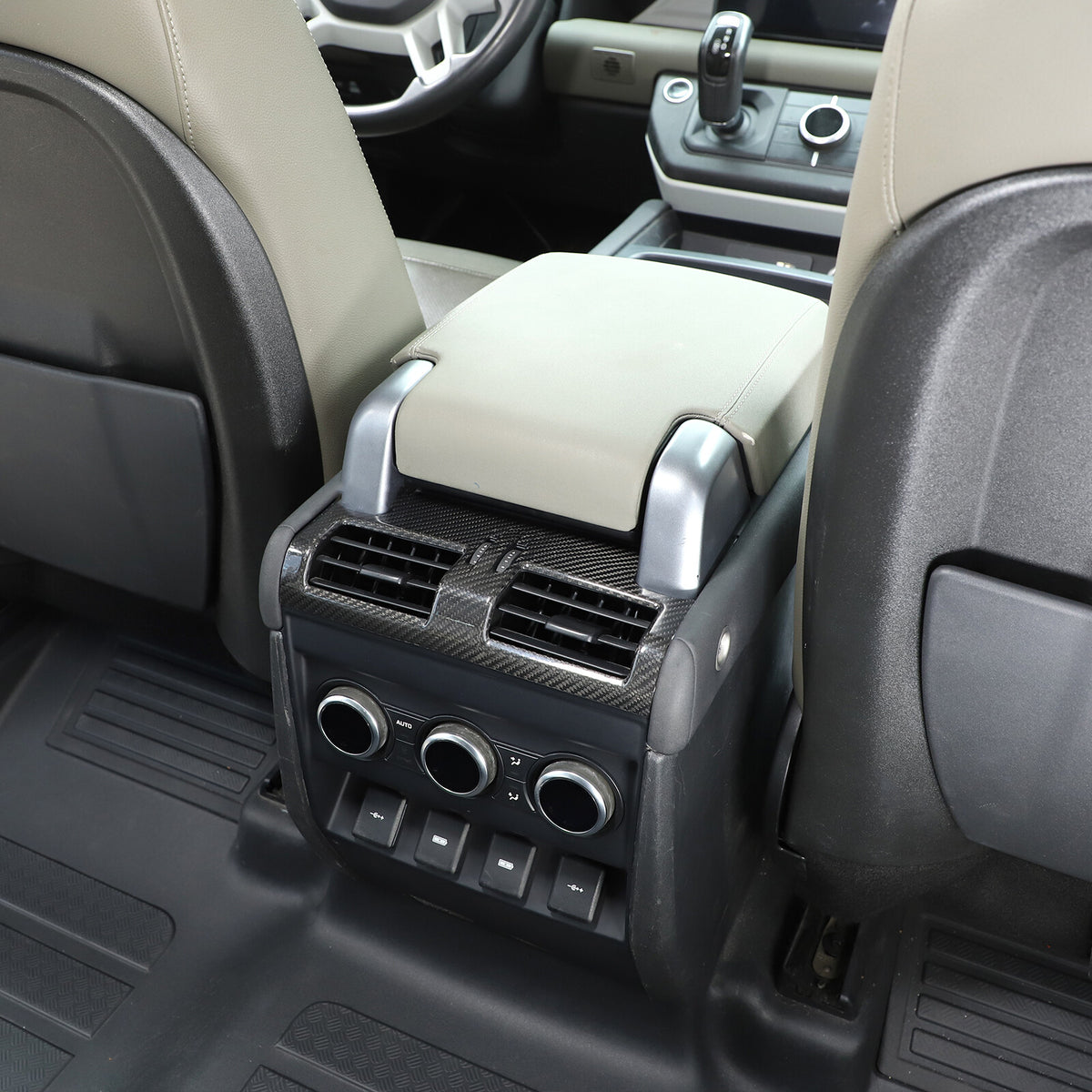 Real Carbon Fiber Rear Air Outlet Vent Panel Trim Cover For LR Defender 2020-24 11