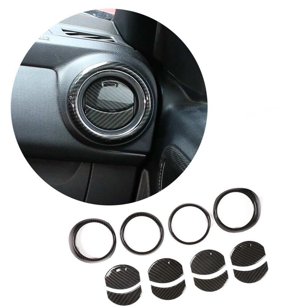 23PCS Carbon Fiber ABS Interior Center Console Trim For Toyota Tacoma 2023 4