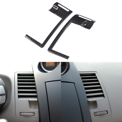 Real Carbon Fiber Center Console Air Vent Trim For Nissan 350Z Z33 2003-2006 13
