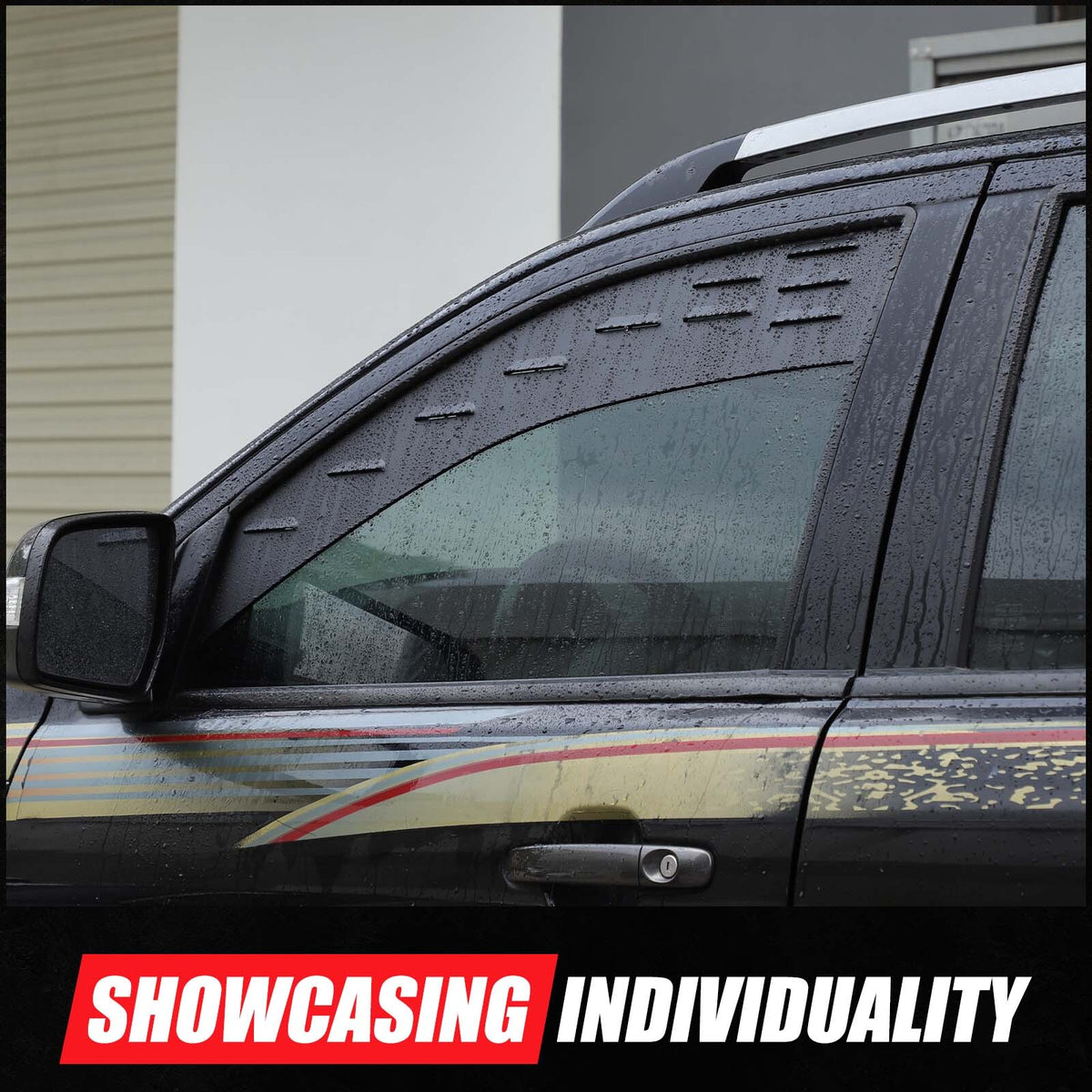 Alloy Front Row Window Vent Louvers Shutter Trim for Ford Ranger T7 T8 2015-2022 9