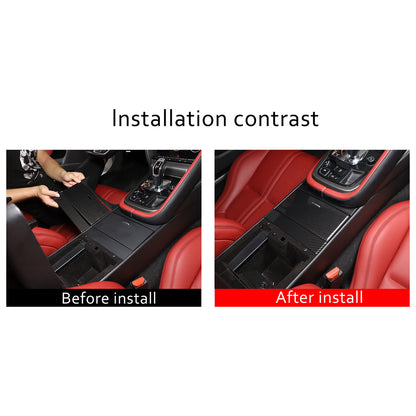 ABS Carbon Fiber Center Console Interior Trim Kit Set For Jaguar F-TYPE 2013-24 11