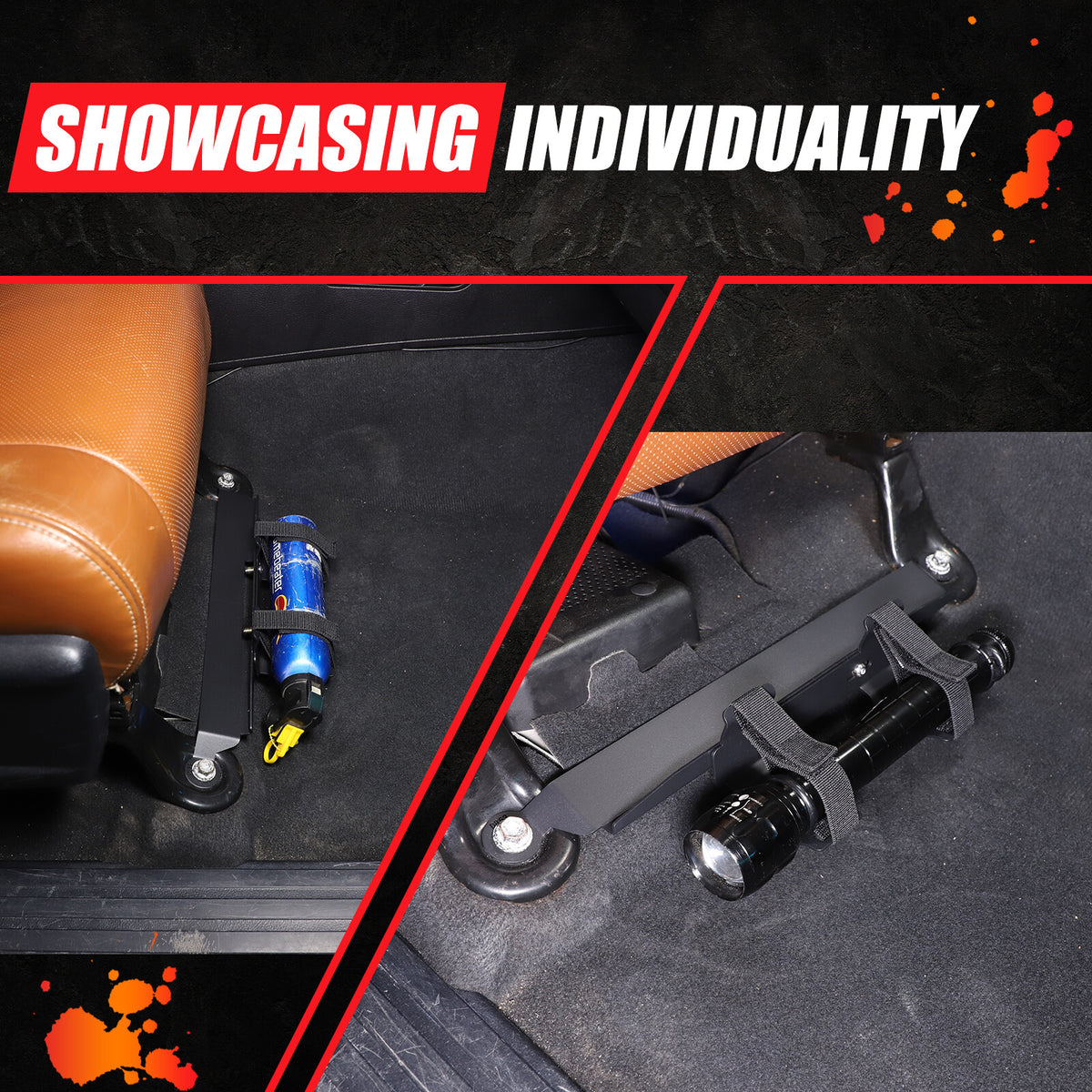 Black Aluminum Passenger Seat Fire Extinguisher Bracket For Toyota Tundra 07-21 18
