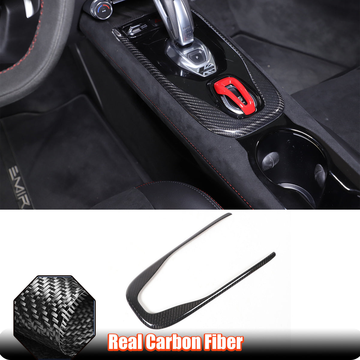 Real Carbon Fiber Full Interior Set Decor Cover Trim Kit For Lotus Emira 2021+ 6