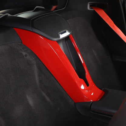 Red ABS Wireless Charger Cover Waterfall For C8 Corvette Z06 Z51 3LT 2020-26 1