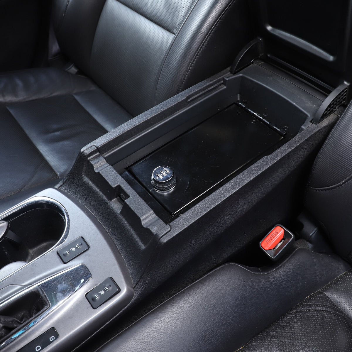 Steel Center Console Safe GUN Storage Lock Box W/ TRAY For Acura RDX 13-17 US 12