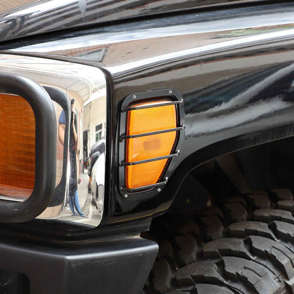 Carbon Steel Side Turn Signal Light Cover Trim Frame for Hummer H3 05-09 US 17