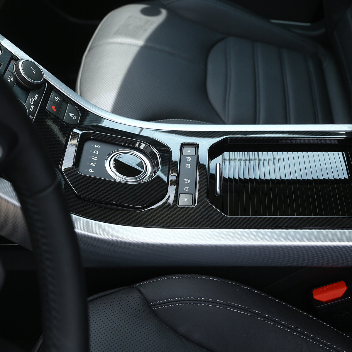 Carbon Fiber Center Console Gear Panel Trim For LR Range Rover Evoque 12-18 US 7