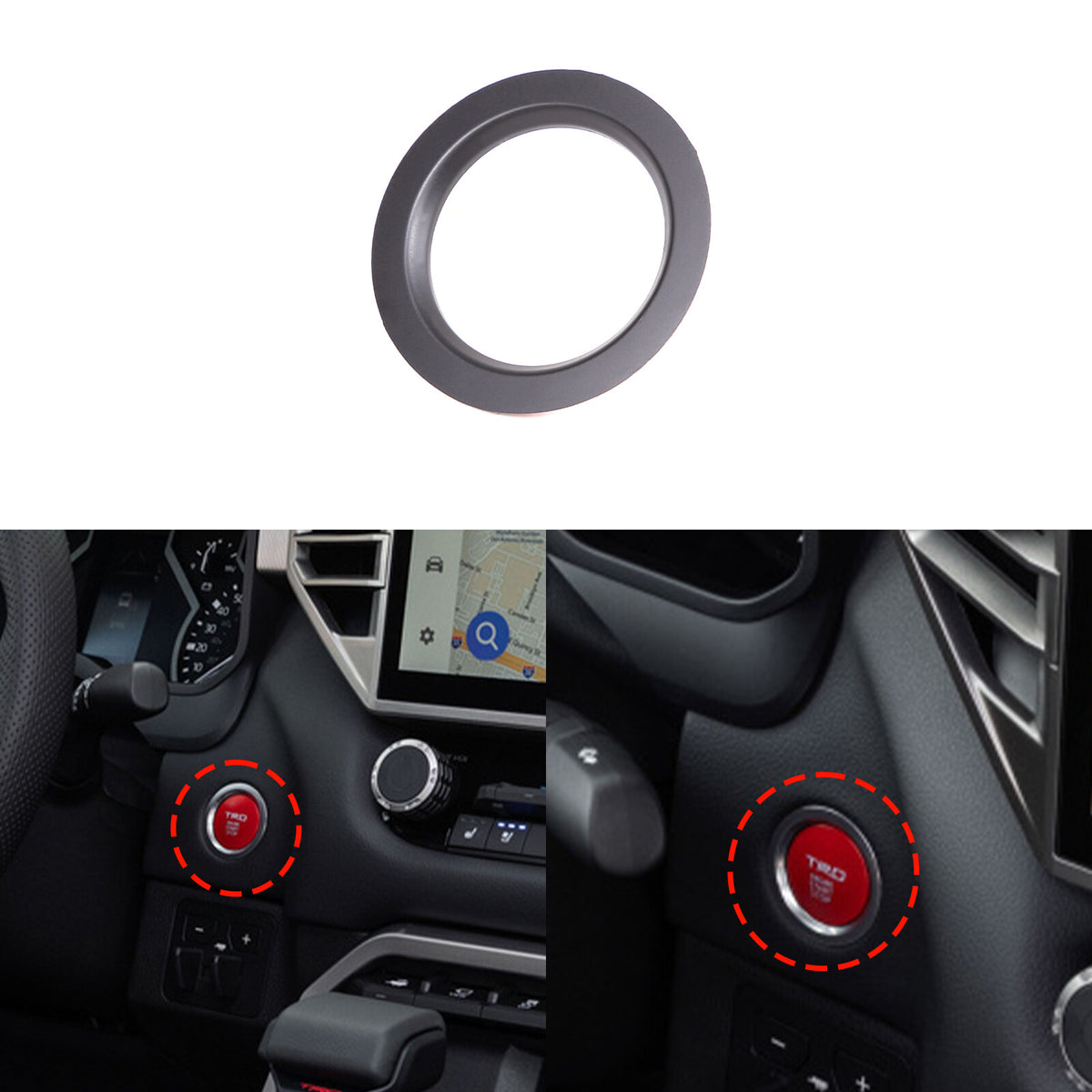 Matte Black ABS Interior Decoration Cover Trim Kit For Toyota Tundra 2022-26 US - Variants 1-5 27