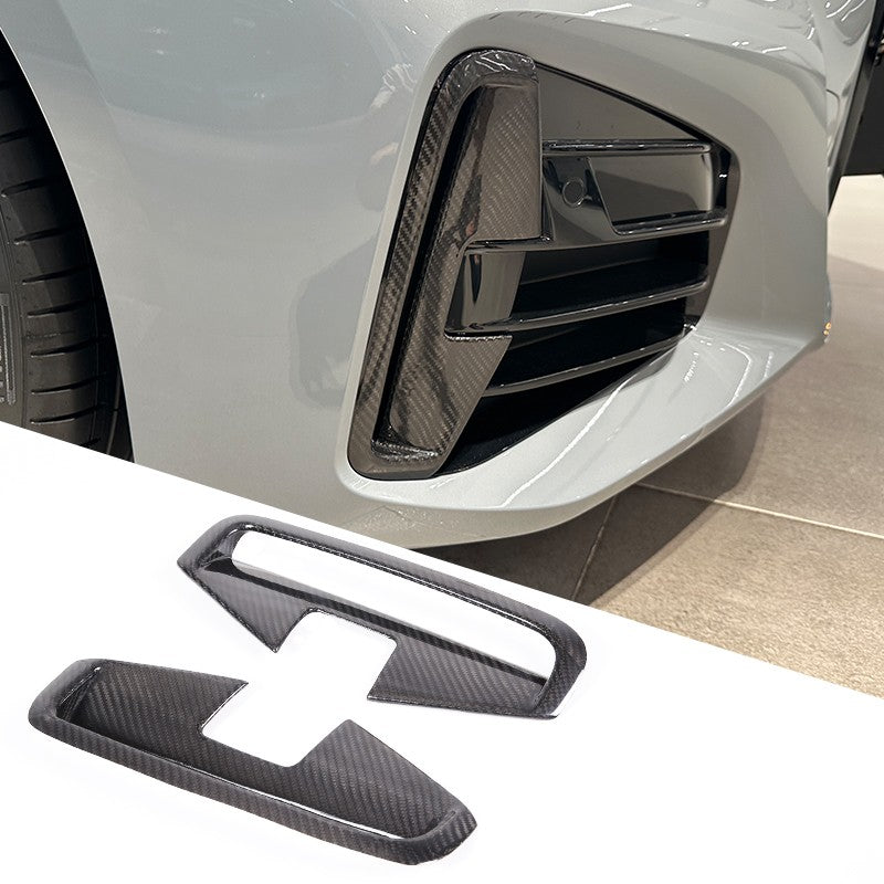 Real Carbon Fiber Front Fog Light Lamp Trim Cover For BMW BMW 4 Series 2022 1