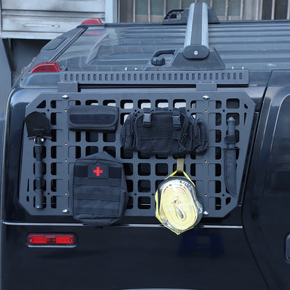 Alloy Rear Roof Climbing Ladder Rack Window Molle Panel For Hummer H2 2003-09 54